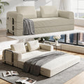 78' Convertible Sofa Bed, 5-in-1 Boneless Sleeper Sofa with with Fixed Frame & Pocket, Corduroy Pull Out Couch with 2 Pillows, Couch Bed for Living Room, Small Spaces, Bedroom, No Assembly