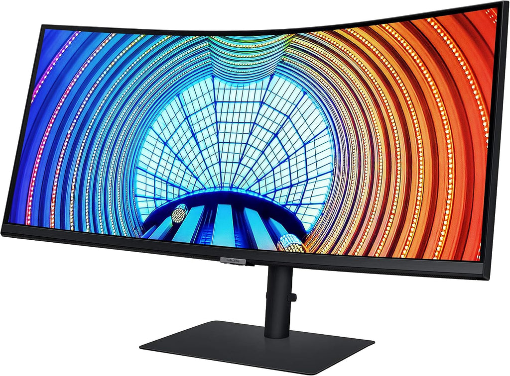Samsung Business S65UA Series 34 Inch Curved WQHD 3440x1440 Computer Monitor, HDR10, 100 Hz, USB-C, DP Daisy Chain, HDMI 2.0, USB 3.0 Hub (S34A654UXN), Black