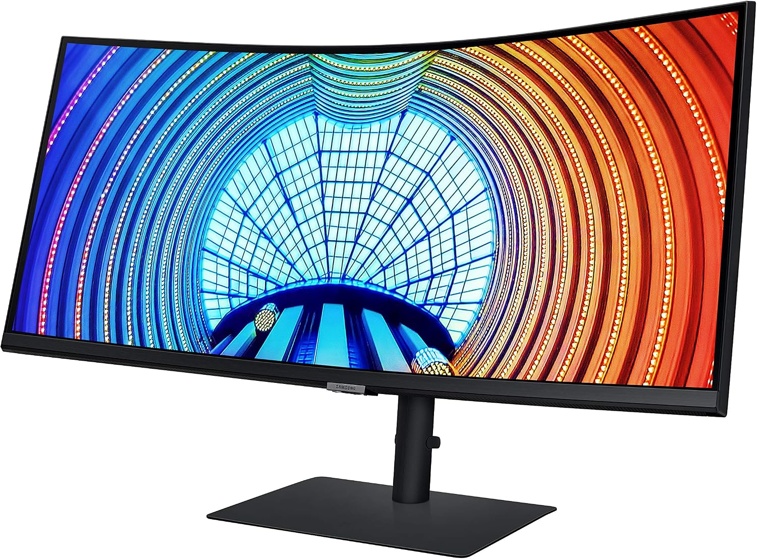 Samsung Business S65UA Series 34 Inch Curved WQHD 3440x1440 Computer Monitor, HDR10, 100 Hz, USB-C, DP Daisy Chain, HDMI 2.0, USB 3.0 Hub (S34A654UXN), Black