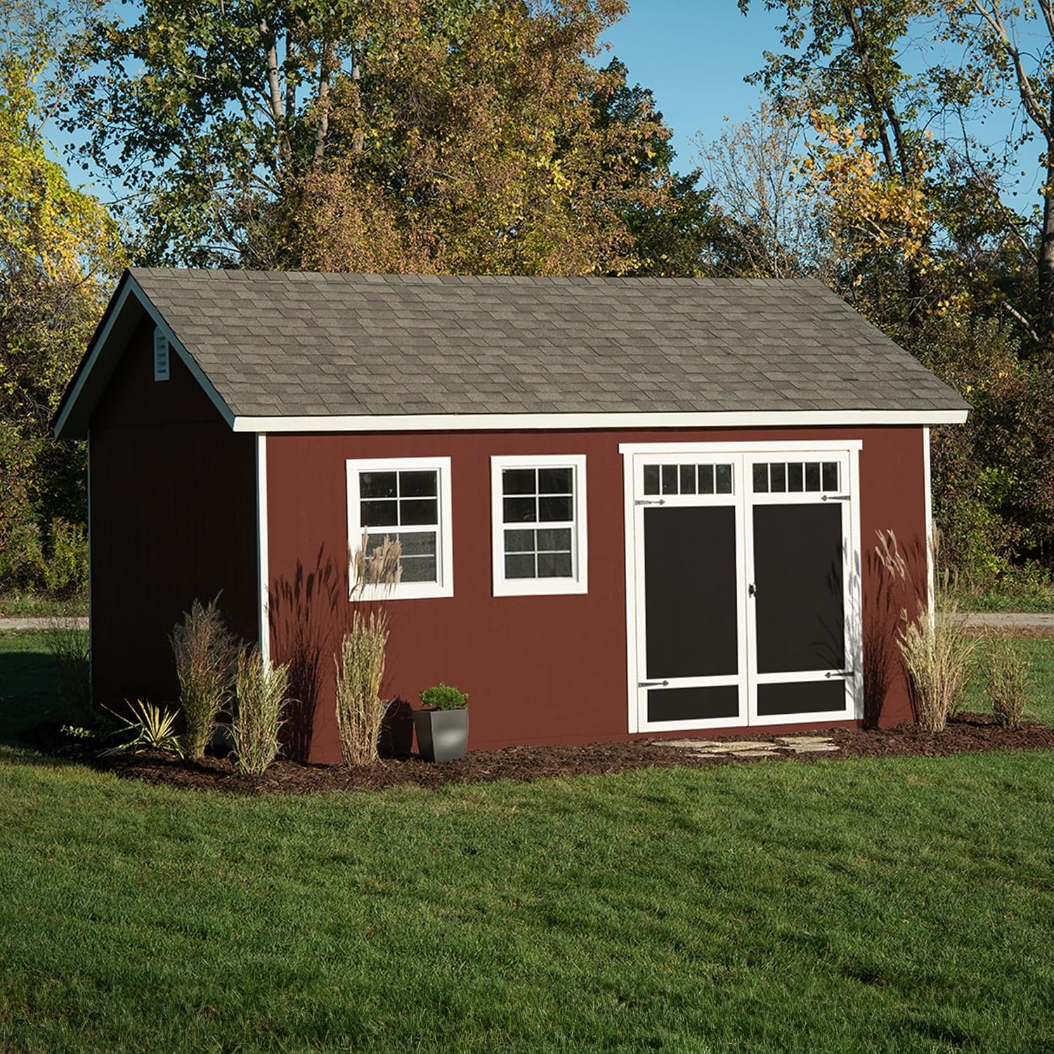 Handy Home Products Scarsdale 10x16 Do-it-Yourself Wooden Storage Shed with Floor Kit- Does not Include Paint or Roofing Shingles