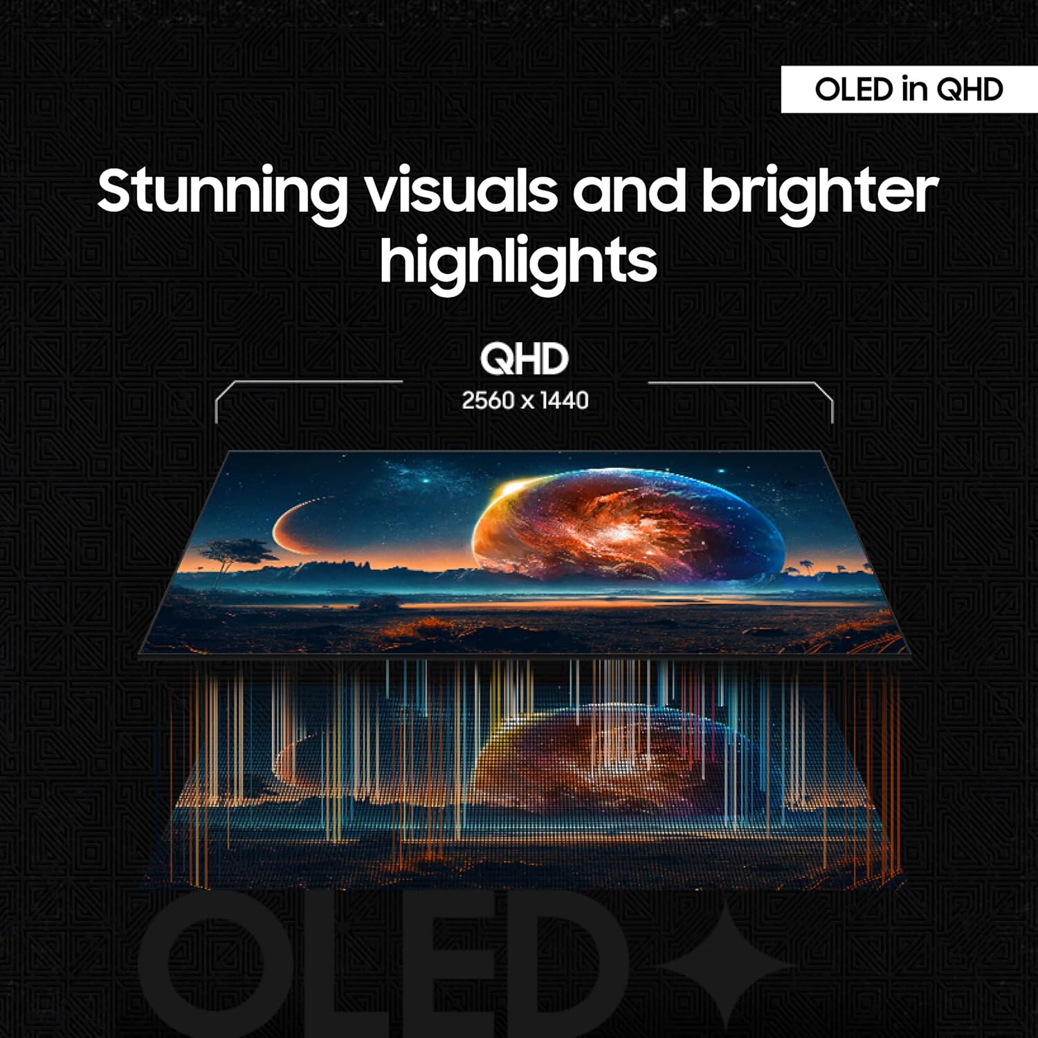 SAMSUNG 27' Odyssey OLED G6 (G61SD) QHD & QD-OLED 240Hz 0.03ms FreeSync Premium Pro Gaming Monitor with Sleek Metal Design, 3 Year Warranty, US, LS27DG610SNXZA, 2024 (Renewed)