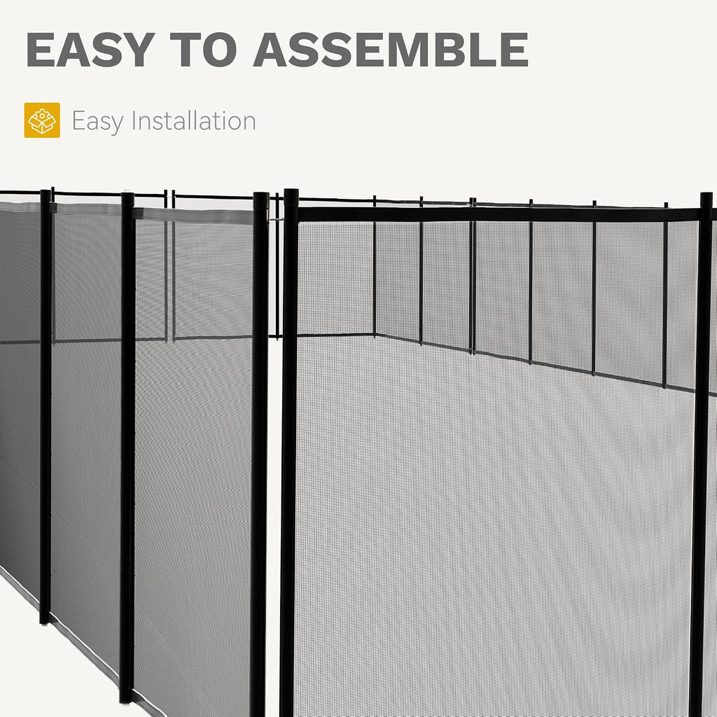 DWVO 4FTx 48FT Pool Fence, DIY Swimming Pool Safety Fence for In-ground Pools, Durable & Easy to Install Pool Fencing for Outdoor Swimming Backyard Garden