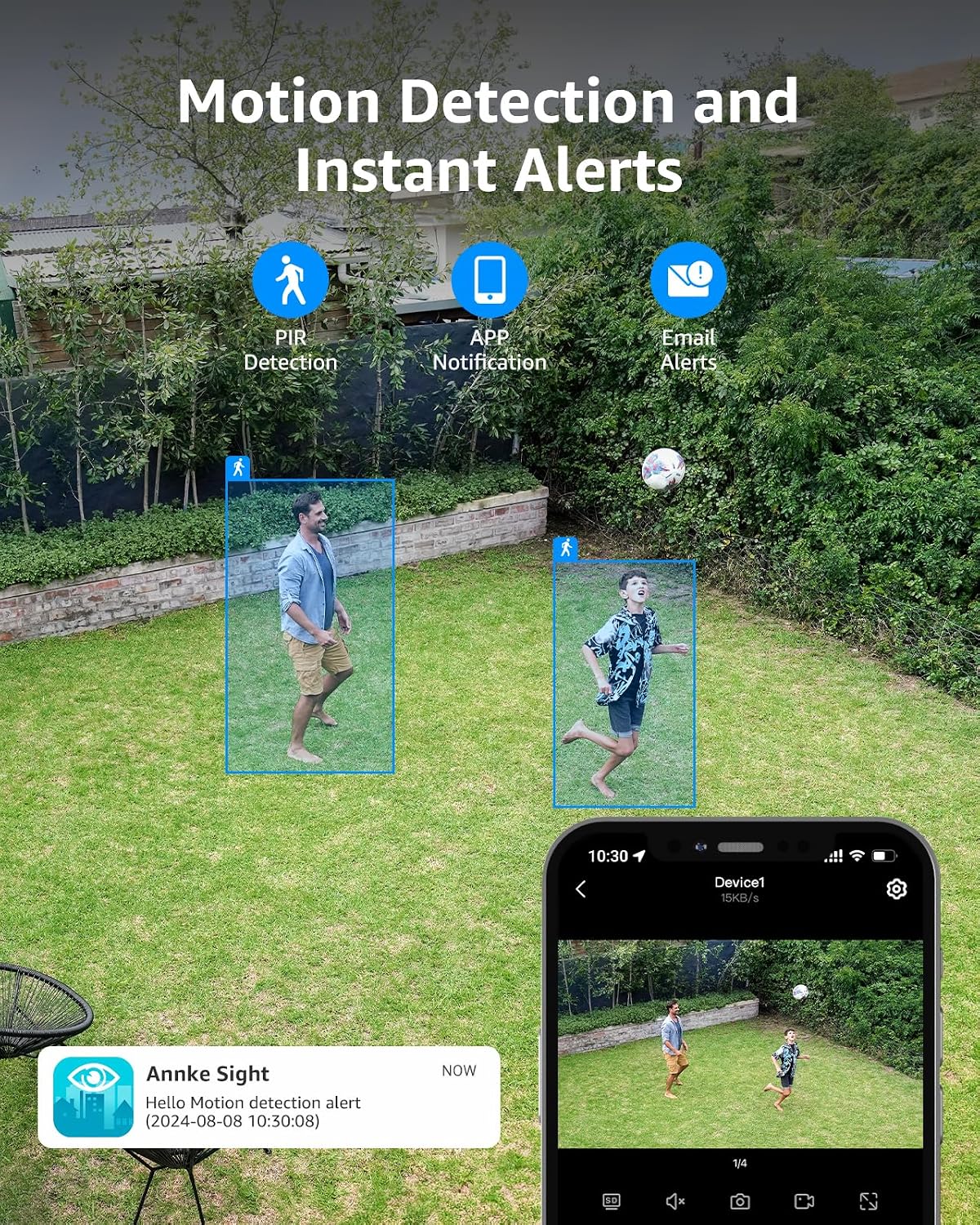 ANNKE Wireless Security Solar Camera System with 7'' IPS Touch Screen, 2 X 4MP Camera Equipped with Solar Panels, Human Detection, 360°Pan & Tilt, 2-Way Audio