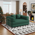BSHOMGI Folding Sofa Bed Convertible Corduroy Couch Queen Size Floor Sleeper 4-in-1 DIY Combination Modular Lazy Sofas Fold Futon Lounge for Living Room (Green, 53.15' Double Sofa)
