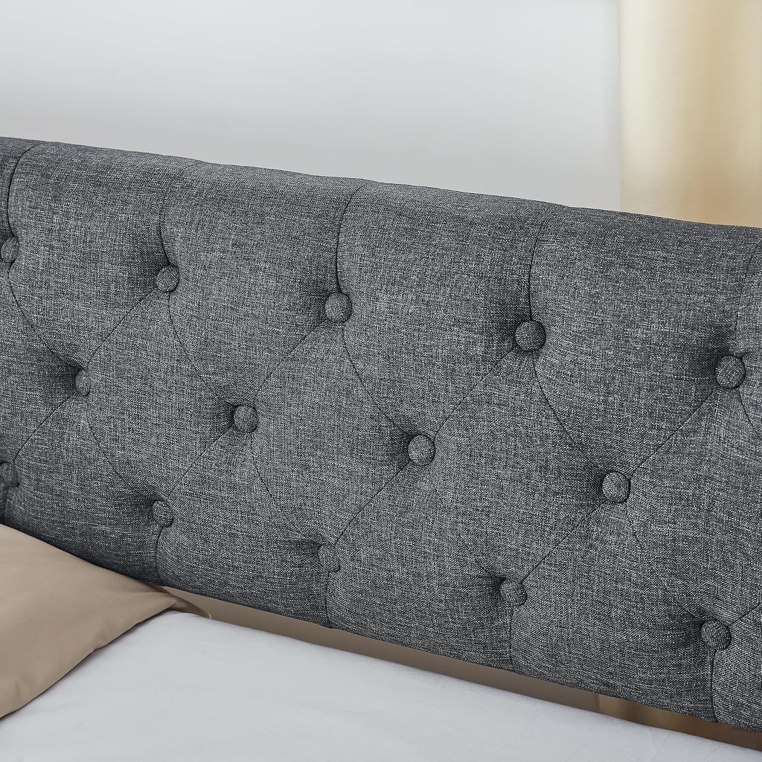 KEIKI Twin Size Upholstery Daybed with Trundle and USB Charging Design, Twin to King Design Mid-Century Extendable Sofa Bed, Easy Assembly, No Box Spring Required, for Living Room, Bedroom, Dark Grey