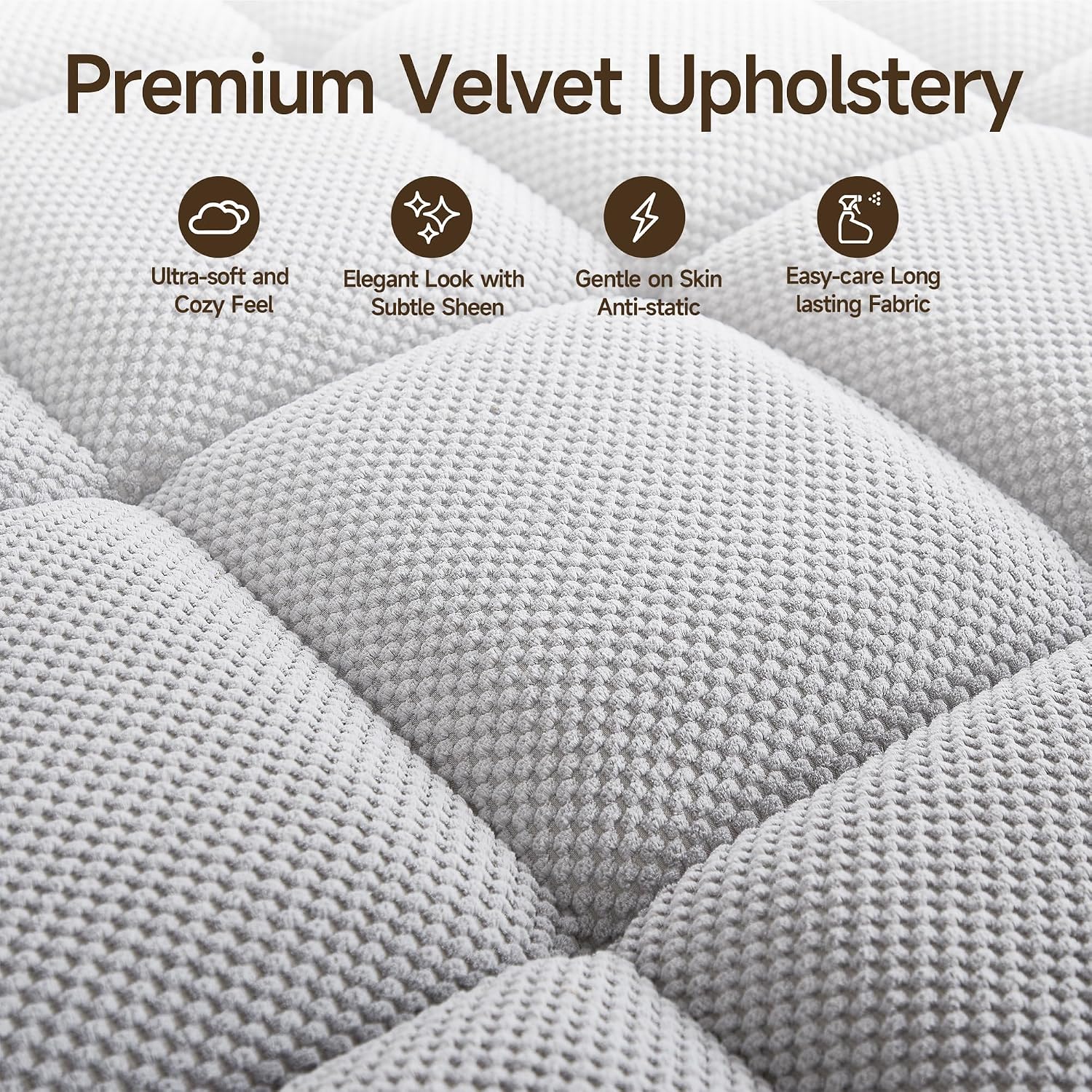 41.7' Chaise Lounge Chair Indoor, Oversized Boucle Upholstered Sofa Bed, Adjustable Backrest Deep Seat Reading Chair, Sofas Couches for Living Room with Storage, Cup Holders & 360° Swivel Side Table