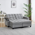70.9' Chaise Lounge Chair Indoor, Oversized Boucle Upholstered Sofa Bed, Adjustable Backrest Deep Seat Reading Chair, Sofas Couches for Living Room with Storage, Cup Holders & 360° Swivel Side Table