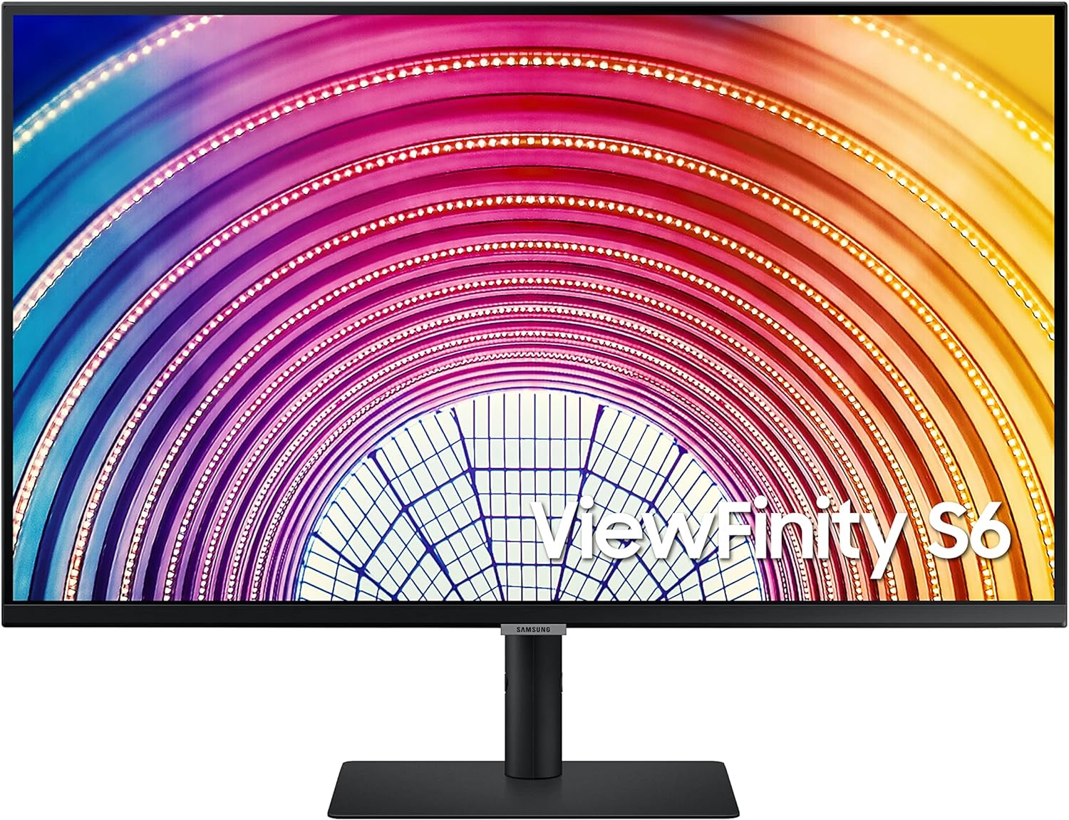 Samsung S60A Series 27 Inch QHD 2540x1440 Computer Monitor, IPS 75 Hz, HDR10, DP, HDMI, Headphone, USB 3.0 Hub, 3-Yr WRNTY (LS27A600NWNXGO)