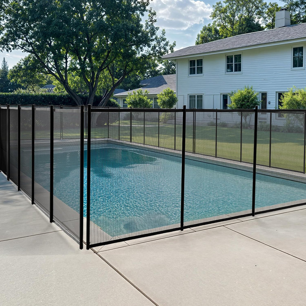 DWVO 4FTx 72FT Pool Fence, DIY Swimming Pool Safety Fence for In-ground Pools, Durable & Easy to Install Pool Fencing for Outdoor Swimming Backyard Garden