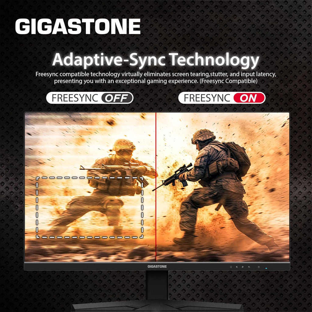 Gigastone 27 inch IPS Gaming Monitor 2-Pack 165Hz FHD 1920 x 1080, 178° Wide View Frameless PC Monitor, Built-in Speakers, FreeSync, Eye Care Technology, Ergonomic Tilt VESA Mount,DP,HDMI