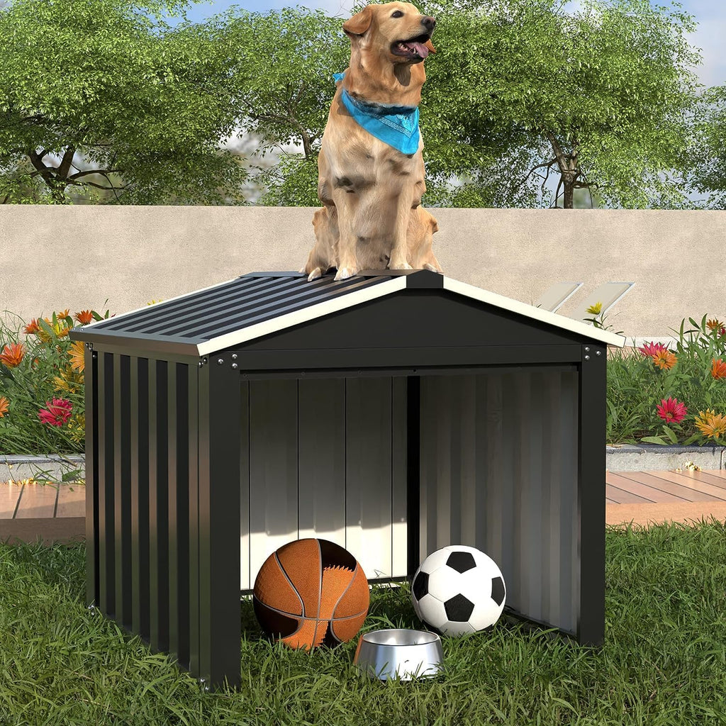 SUXXAN Metal Outdoor Small Storage Shed 3FT x 3FT, Steel Utility Tool Shed Storage House, Metal Sheds Outdoor Storage for Backyard Garden Patio Lawn,Black
