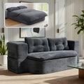 78.7-inch Folding futon Sofa Bed, Full-Size Convertible Sleeper couch Bed, Memory Sponge Double settee with Comfortable Mattress, Suitable for Living Room and Guest Room (dark gray, 78.7 inches)