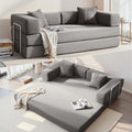YINIX Foldable Sofa Bed, 78'' Folding Floor Couch, Compressed Convertable Sleeper Sofa, Memory Foam Couch with Pillow Back Support Armrest, 4-in-1 Futon Sofa Bed for Living Room, Grey