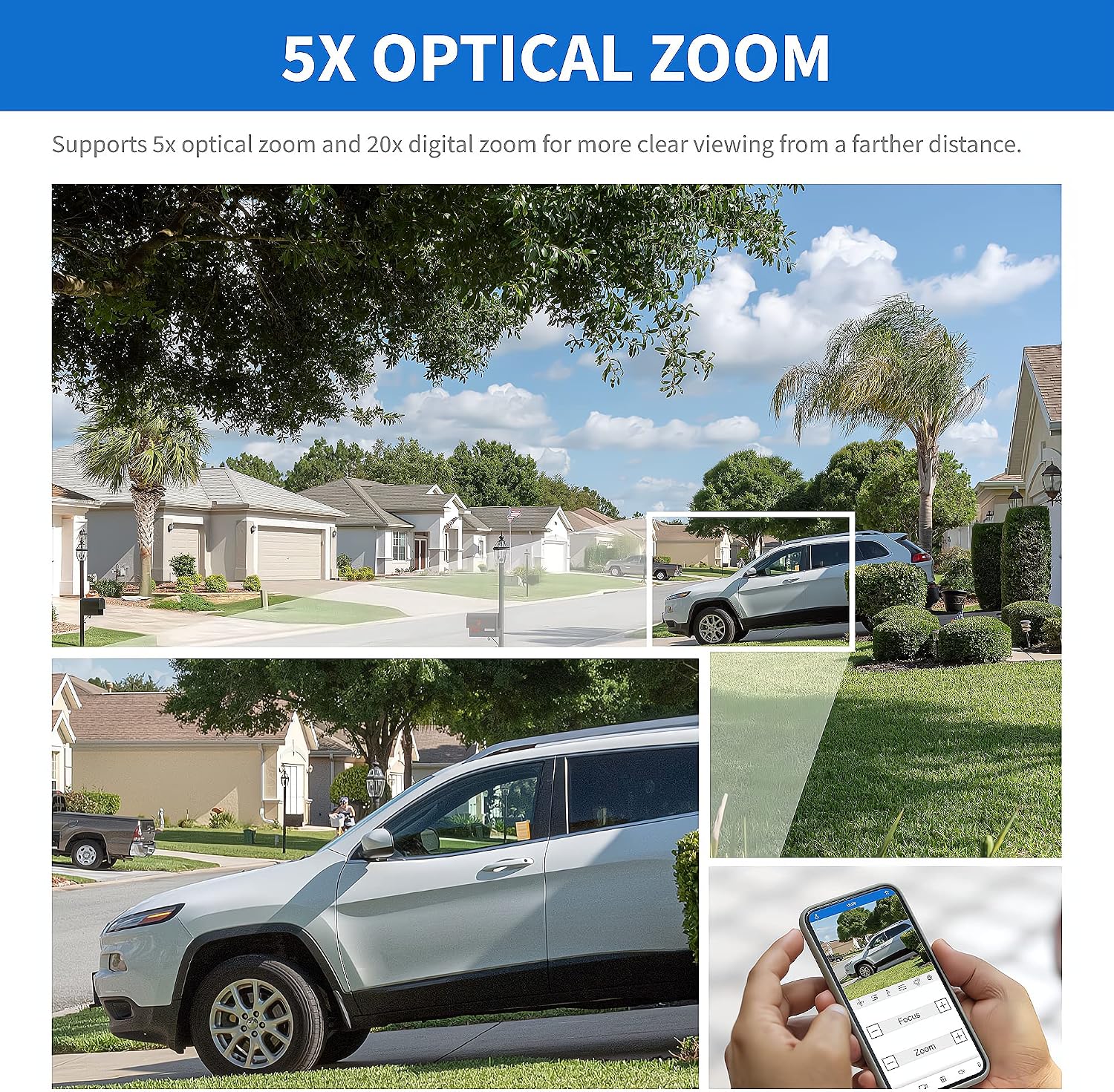 GW Security 32 Channel UltraHD 4K Motorized Zoom NVR Security Camera System - 32 x 8MP 2.7-13.5mm 5X Optical Zoom Face Recognition/Human/Car AI Detection Waterproof Microphone IP PoE Dome Cameras