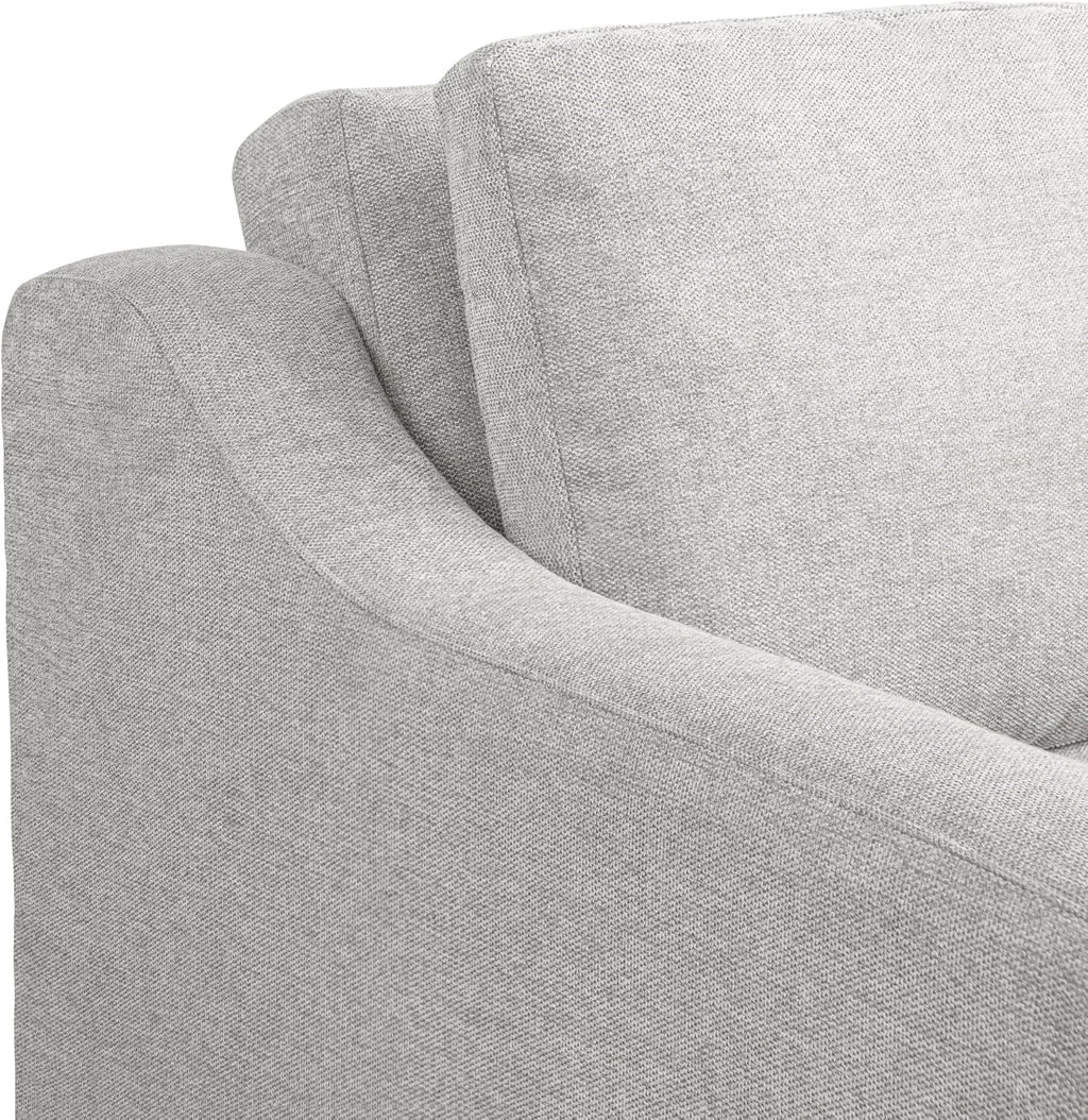 Serta Hawthorne 66.1' Slipcovered Convertible Sleeper Loveseat, Full Size, Dreamcoil Comfort, FingerGuard Pinch Point Protection, Polyester Tweed Fabric, Linen