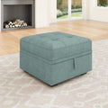 HONBAY Modular Sectional Sleeper Sofa with Pull Out Bed, Ottoman for Sectional Couch,Blue