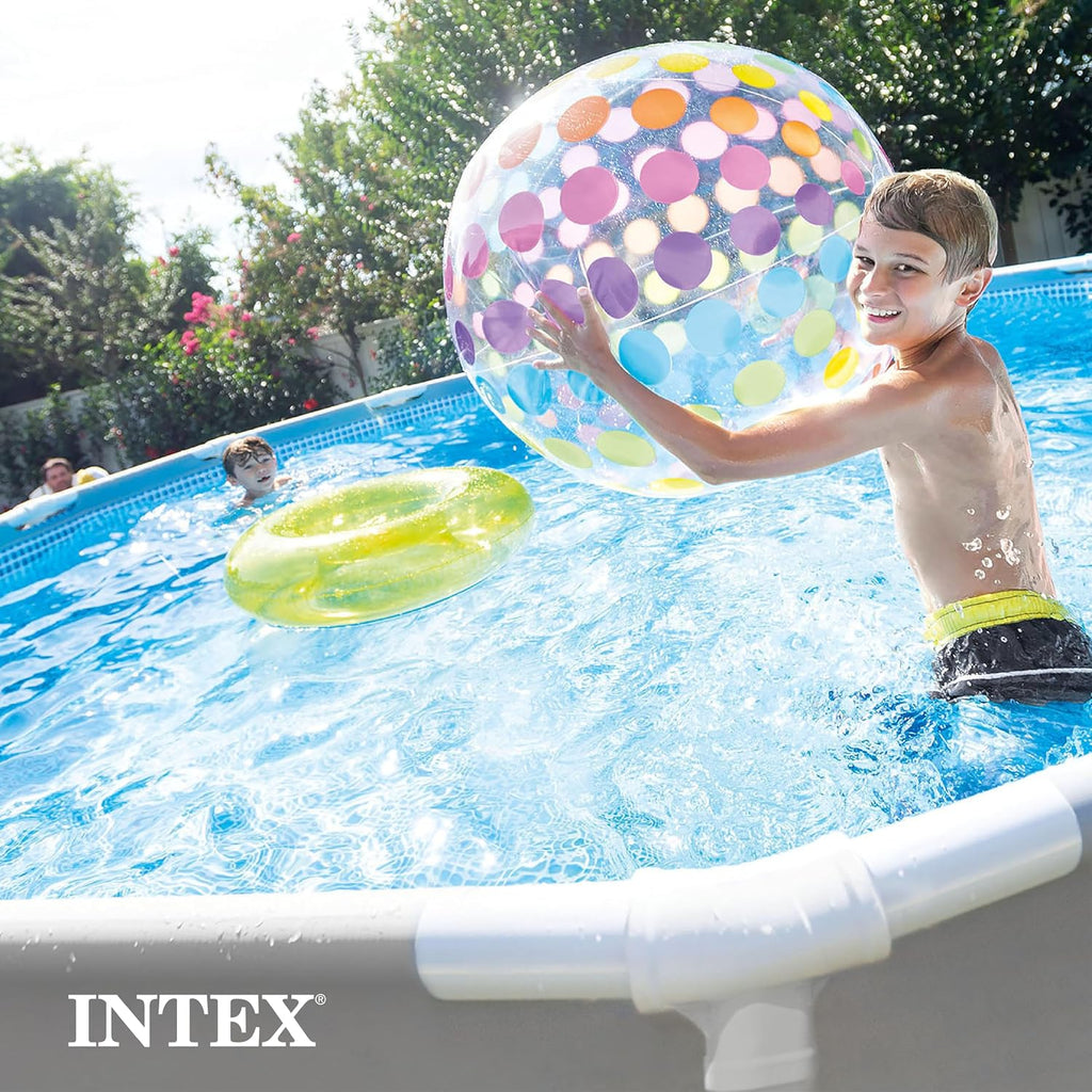 INTEX 26701EH Prism Frame Above Ground Swimming Pool Set: 10ft x 30in – Includes 330 GPH Filter Pump – Removable Pool Ladder