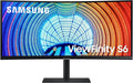 SAMSUNG 34' ViewFinity S65UA Series Ultrawide QHD Curved Monitor, HDR10, 100Hz, 350 nit, USB- C, Adjustable Stand, Intelligent Eye Care, LS34A650UBNXGO, Black