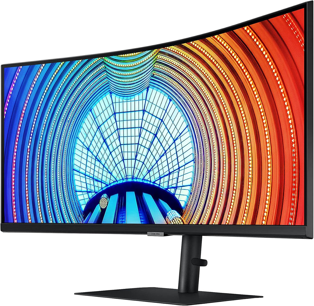 SAMSUNG 34' ViewFinity S65UA Series Ultrawide QHD Curved Monitor, HDR10, 100Hz, 350 nit, USB- C, Adjustable Stand, Intelligent Eye Care, LS34A650UBNXGO, Black