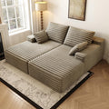80' Oversized Double Lounge Chaise,Cloud Plush Sofa Bed,Upholstered Boneless Cloud Sofa Deep Seat,No Assembly Required,Modern Corduroy Sleeper Loveseat Chair for Living Room Bedroom Reading,Camel