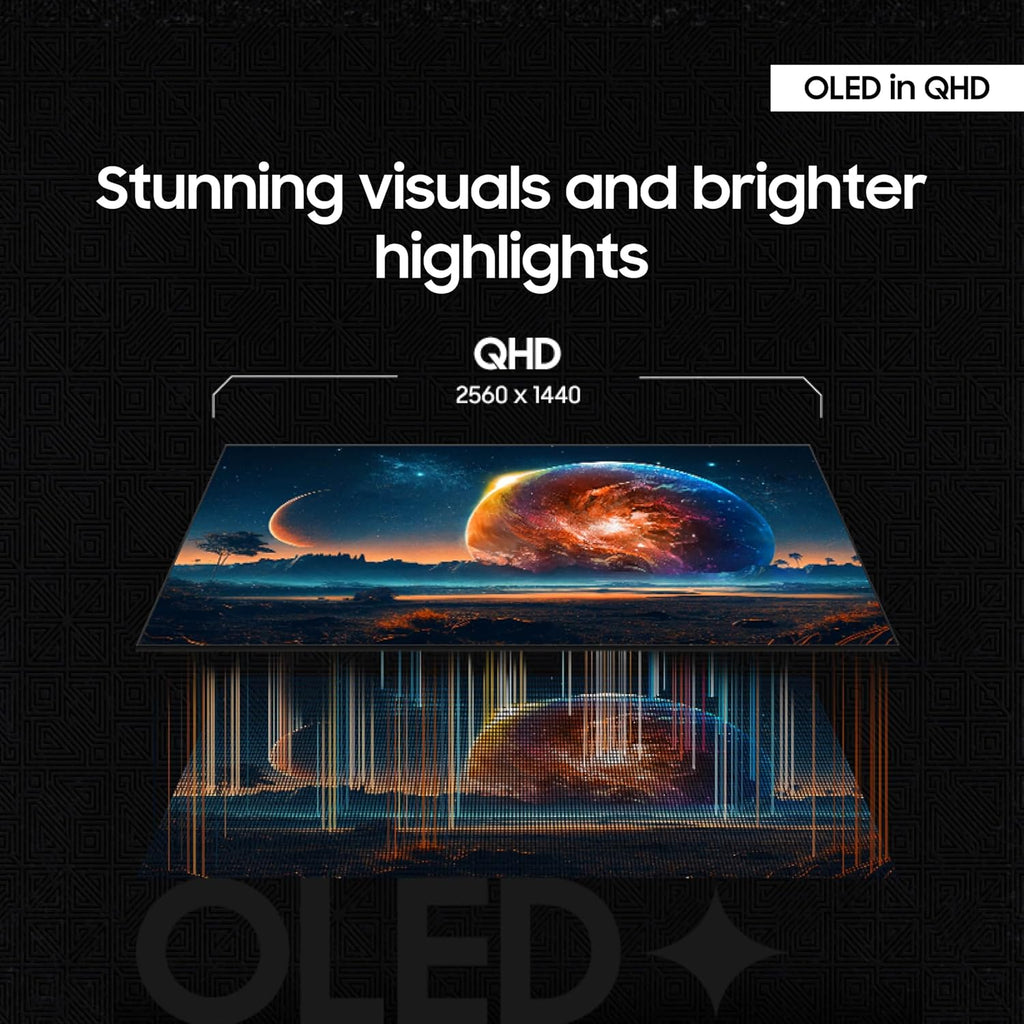 Samsung 27' Odyssey OLED G6 (G61SD) QHD & QD-OLED 240Hz 0.03ms FreeSync Premium Pro Gaming Monitor with Sleek Metal Design, 3 Year Warranty, US, LS27DG610SNXZA