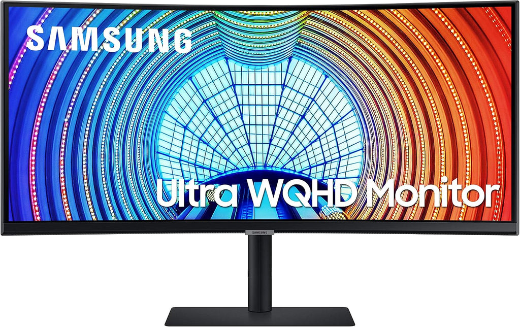 Samsung Business S65UA Series 34 Inch Curved WQHD 3440x1440 Computer Monitor, HDR10, 100 Hz, USB-C, DP Daisy Chain, HDMI 2.0, USB 3.0 Hub (S34A654UXN), Black