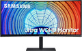 Samsung Business S65UA Series 34 Inch Curved WQHD 3440x1440 Computer Monitor, HDR10, 100 Hz, USB-C, DP Daisy Chain, HDMI 2.0, USB 3.0 Hub (S34A654UXN), Black