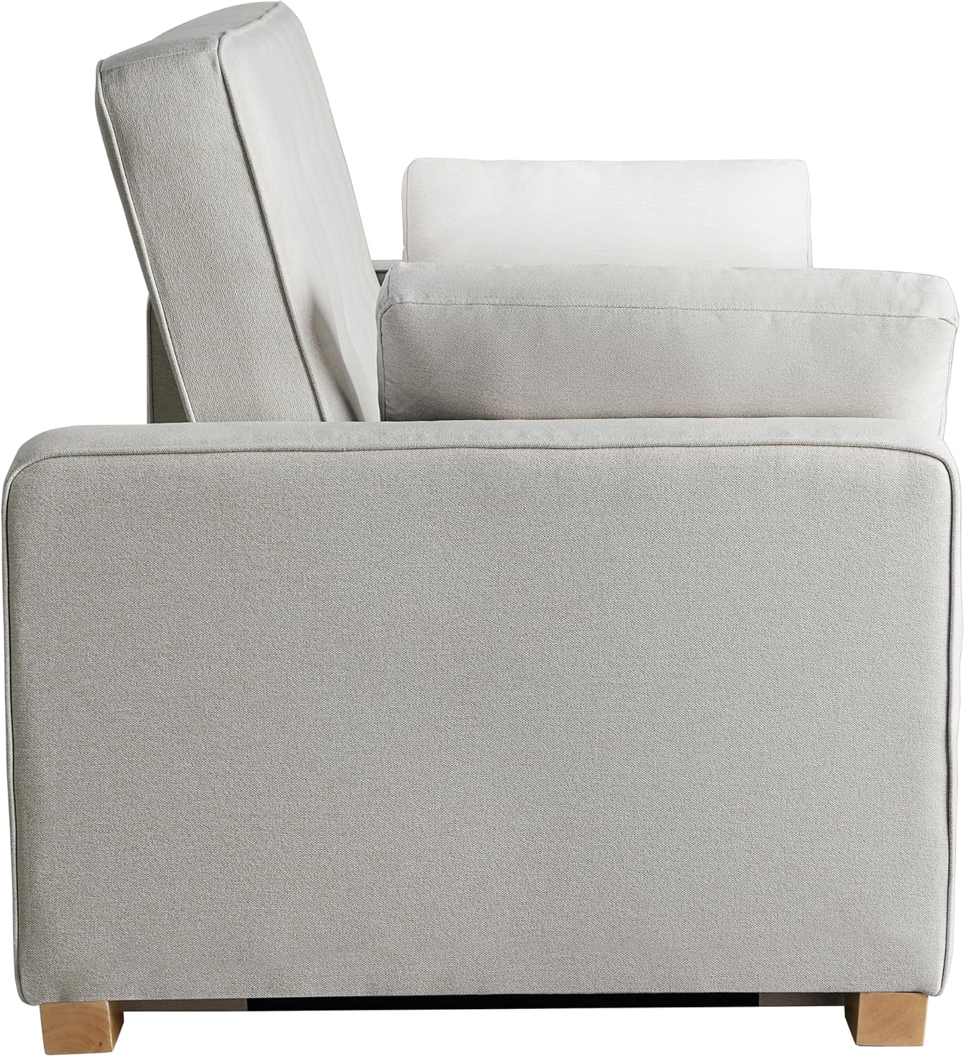 Serta® Ainsley Convertible Loveseat Sleeper Sofa – 3-in-1 Loveseat, Lounger & Queen-Size Sofa Bed, Pull-Out Sleeper Couch with DreamCoils®, Easy Assembly, Oyster Fabric