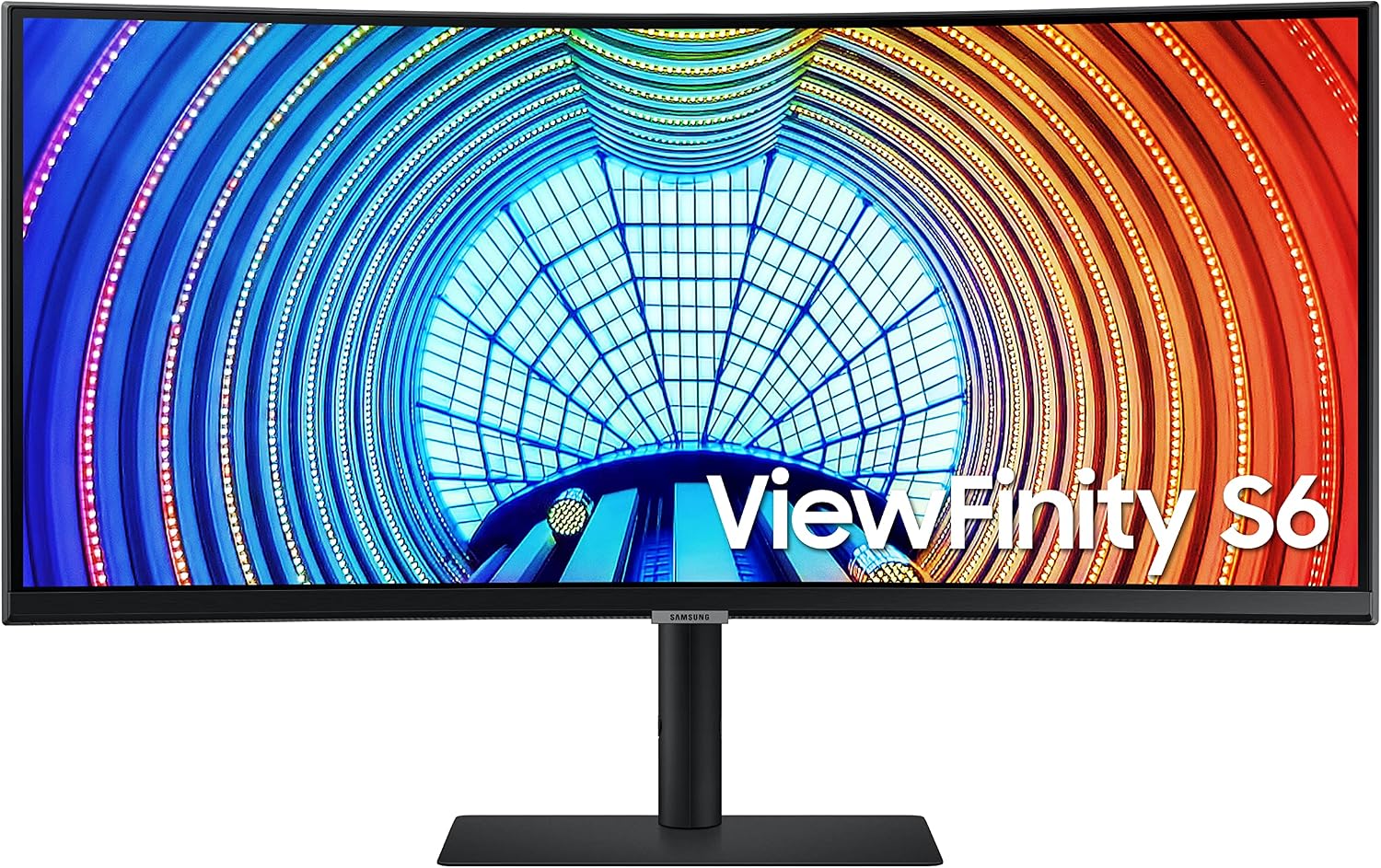 SAMSUNG 34 inch S65UA Ultra WQHD (3440x1440) Curved Monitor, 100Hz, HDR10, HDMI, DP, LAN, 90W USB-C Charging, Tilt/Swivel/Pivot Stand (LS34A650UXNXGO)