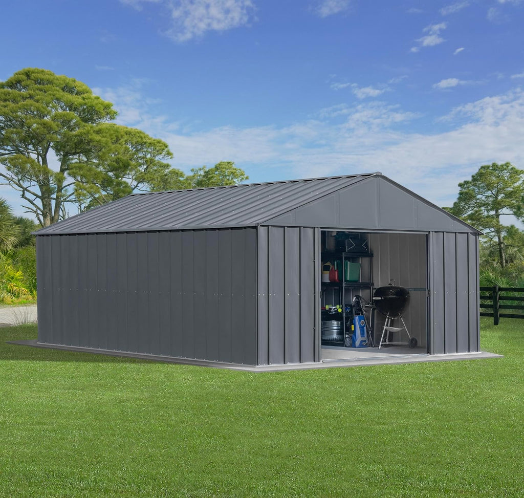 Arrow Classic Metal Shed, 12 x 17, Charcoal