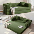 YINIX Foldable Sofa Bed, 78'' Folding Floor Couch, Compressed Convertable Sleeper Sofa, Memory Foam Couch with Pillow Back Support Armrest, 4-in-1 Futon Sofa Bed for Living Room, Green