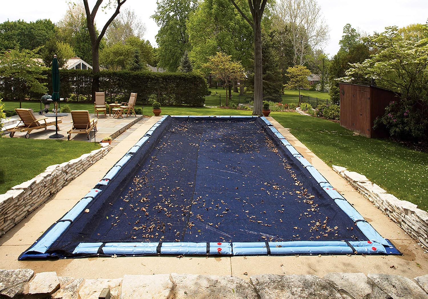Blue Wave 20-ft x 44-ft Rectangular Leaf Net In Ground Pool Cover