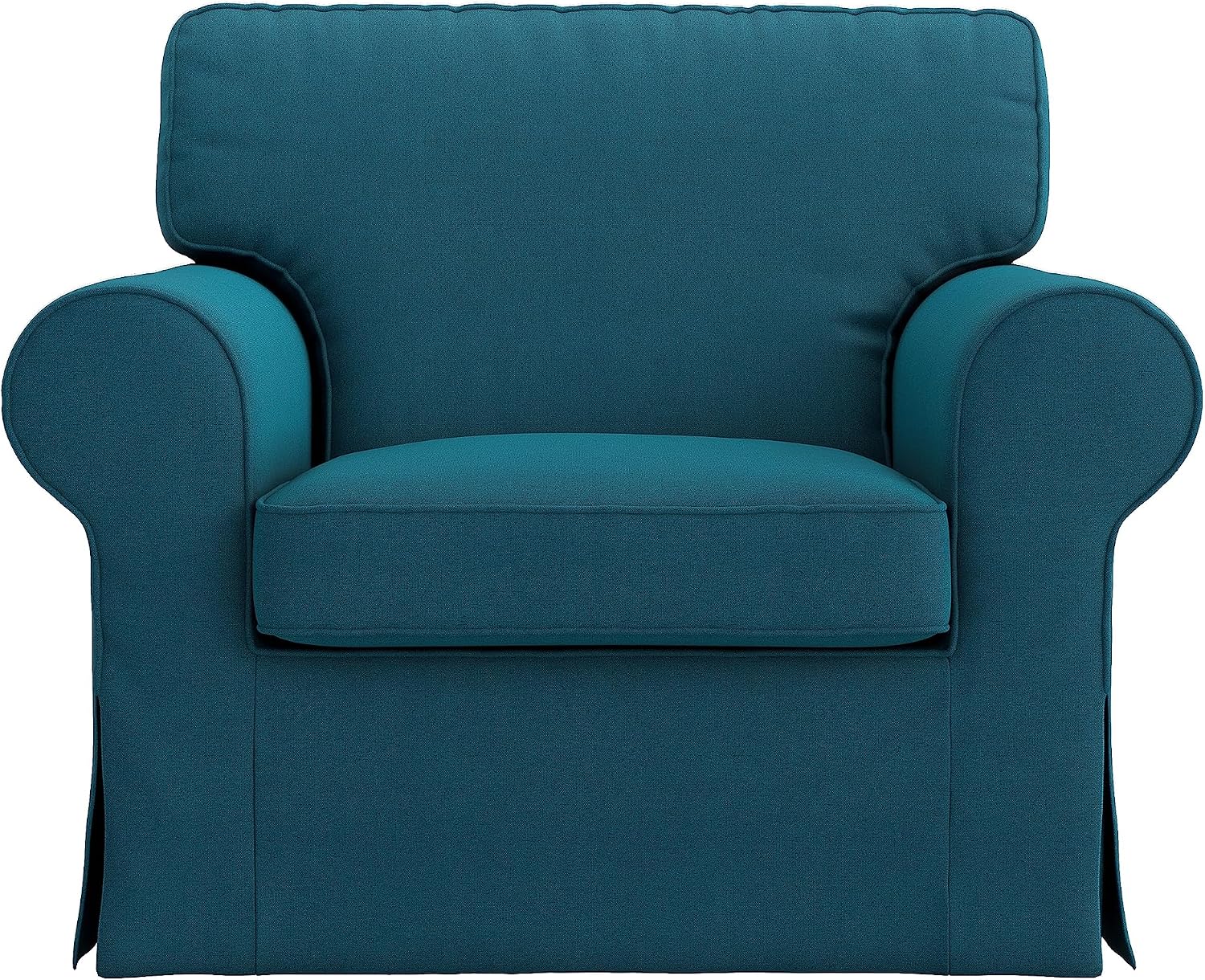 MASTERS OF COVERS Ektorp Armchair Cover for The IKEA Ektorp Chair Slipcover Replacement (Dark Ocean)-Not Fit for Uppland Series Sofa (Armchair Cover Only!)