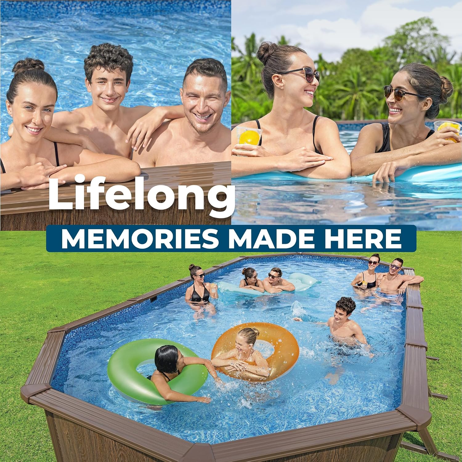 Bestway Hydrium 24' x 12' x 52' Above Ground Pool, Oval Steel Side Wall Frame Outdoor Swimming Pool Set with Sand Filter Pump, Ladder & Accessories