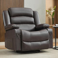 Oversized Nursery Rocking Chairs with Heat and Massage, 360° Swivel Recliner Chair for Adults, Recliner Single Sofa Seat with Cup Holders, Lazy Boy Recliner Single Sofa (Oversized Manual, Darkbrown)