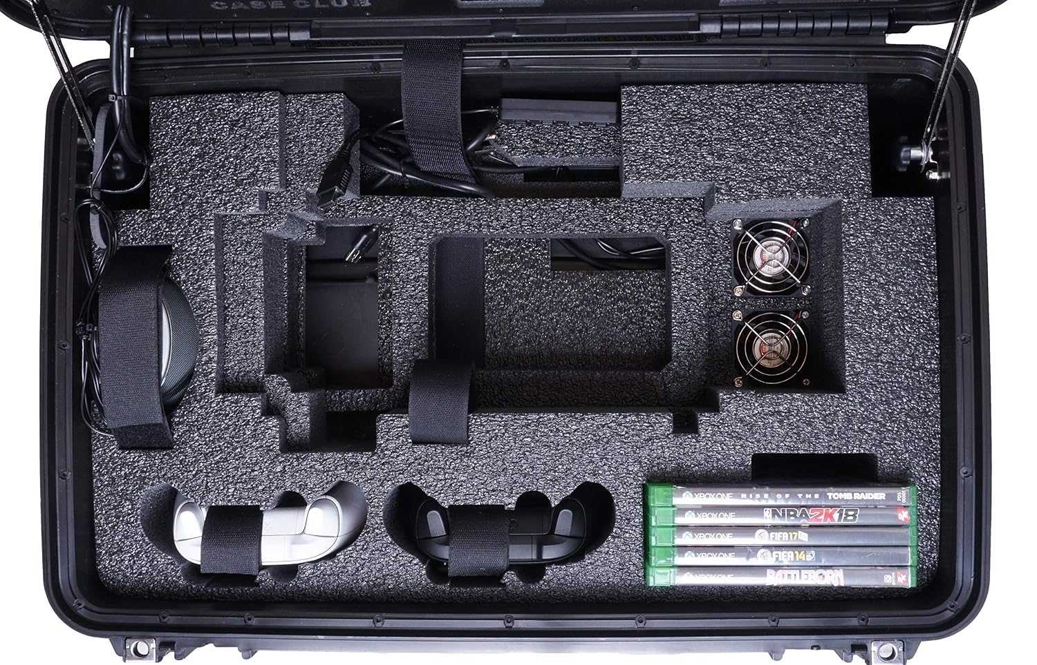 Case Club Pro Gaming Station to Fit Xbox Series X or S Console. Comes with Built-in 24' 1080p Monitor, Cooling Fans. Fits Console, Controllers, & Games, which are NOT Included 1MS / 144 Hertz