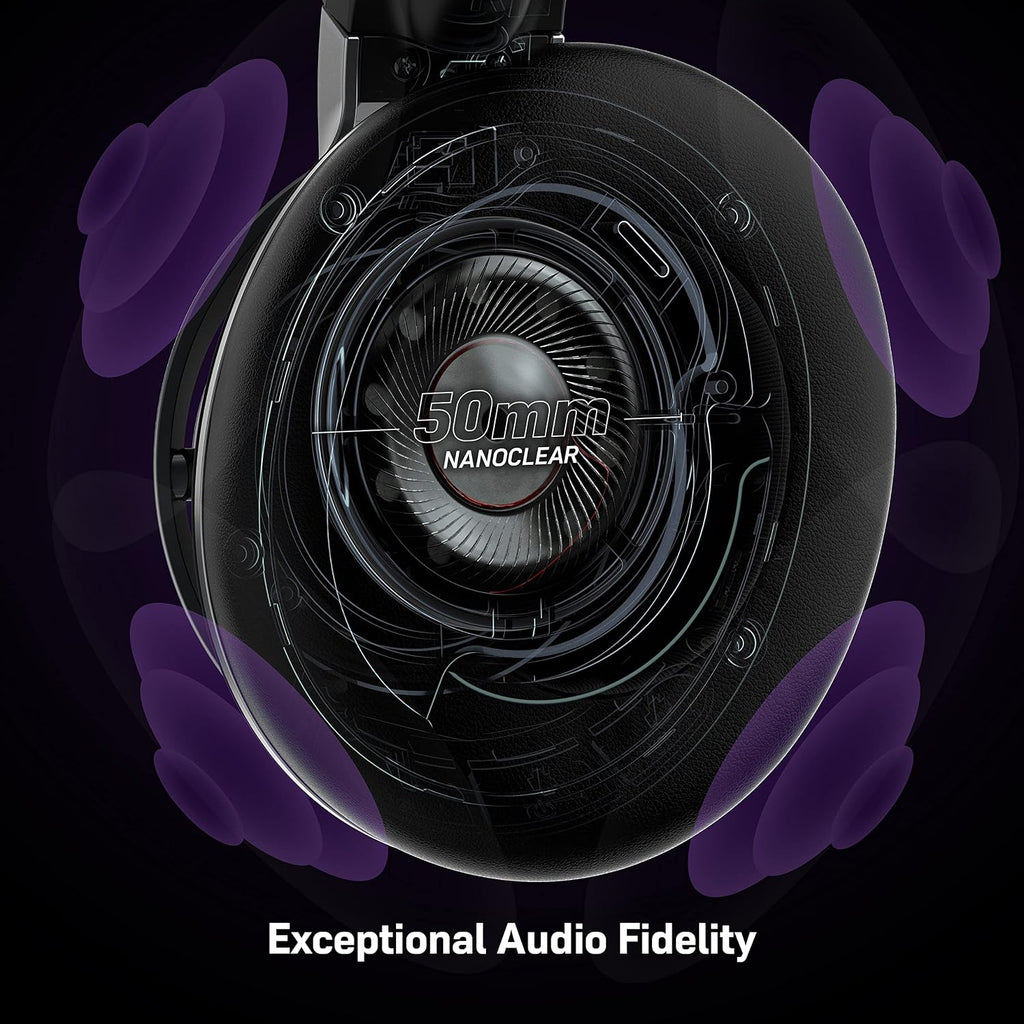 Turtle Beach Stealth Pro Multiplatform Wireless Noise-Cancelling Gaming Headset for PS5, PS4, Playstation, PC, Mac, Switch, & Mobile – 50mm Speakers, Bluetooth, Dual Batteries – Black (Renewed)