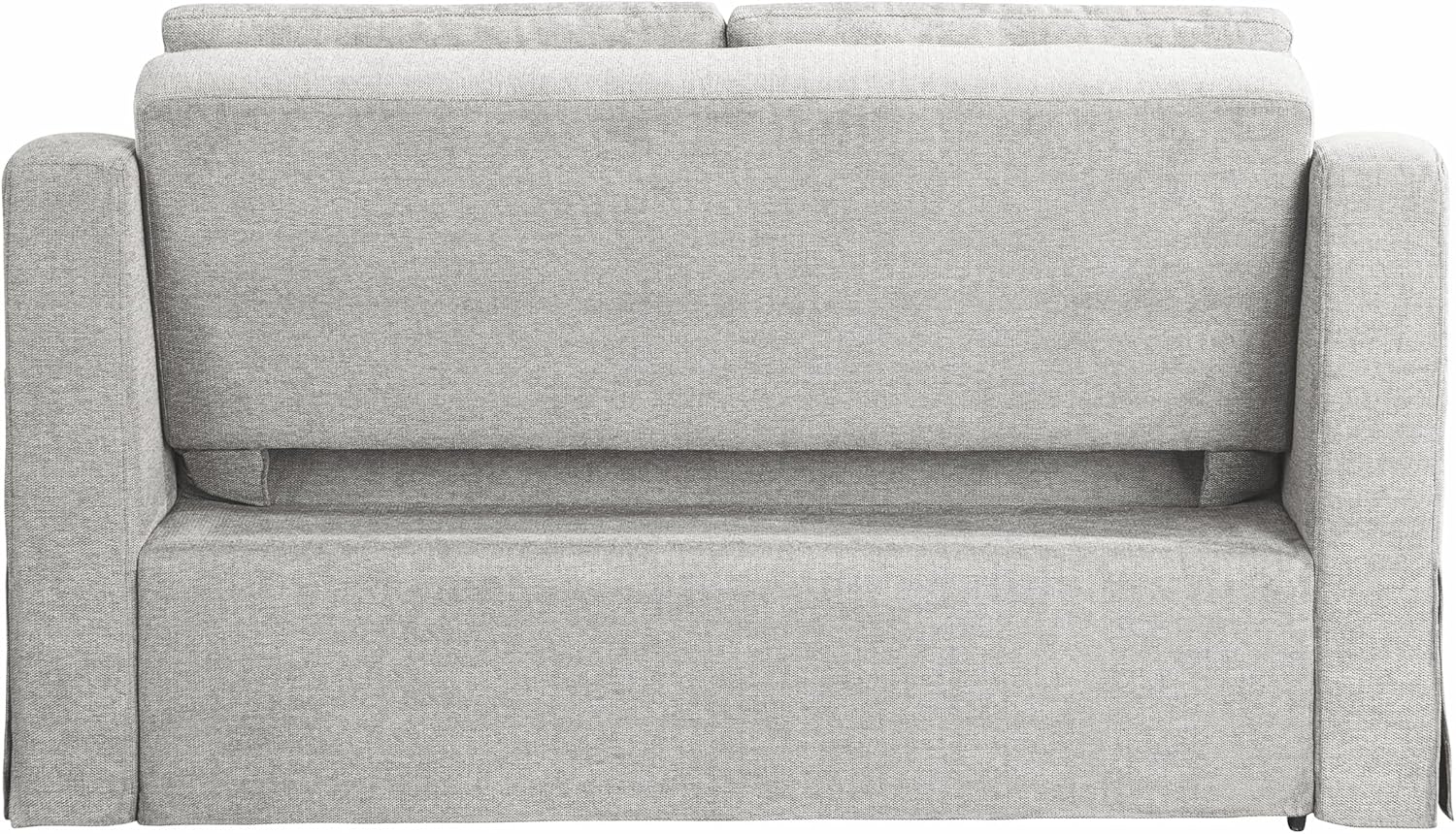 Serta Hawthorne 66.1' Slipcovered Convertible Sleeper Loveseat, Full Size, Dreamcoil Comfort, FingerGuard Pinch Point Protection, Polyester Tweed Fabric, Linen