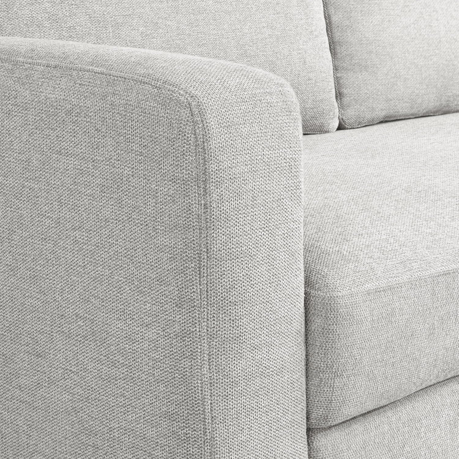 Serta Hawthorne 66.1' Slipcovered Convertible Sleeper Loveseat, Full Size, Dreamcoil Comfort, FingerGuard Pinch Point Protection, Polyester Tweed Fabric, Linen
