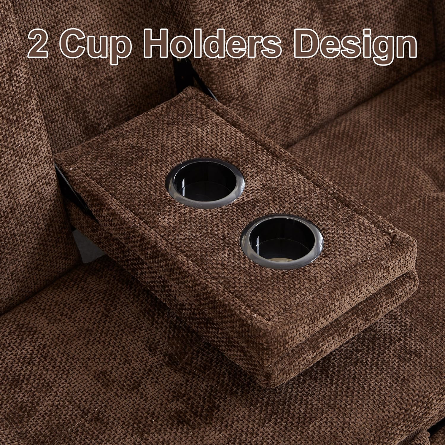 57.48' Convertible Sofa Bed with Cup Holder, Pull Out Sleeper Sofa Bed with USB Charging Ports, 3 in 1 Convertible Sleeper Sofa Bed for Living Room, Apartment, Bedroom, RV, Brown