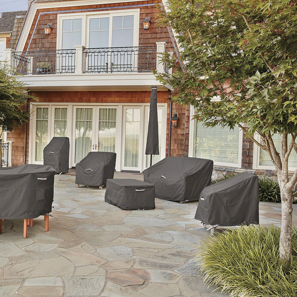 Classic Accessories Ravenna Water-Resistant 100 Inch Patio V-Shaped Sectional Lounge Set Cover, Patio Furniture Covers