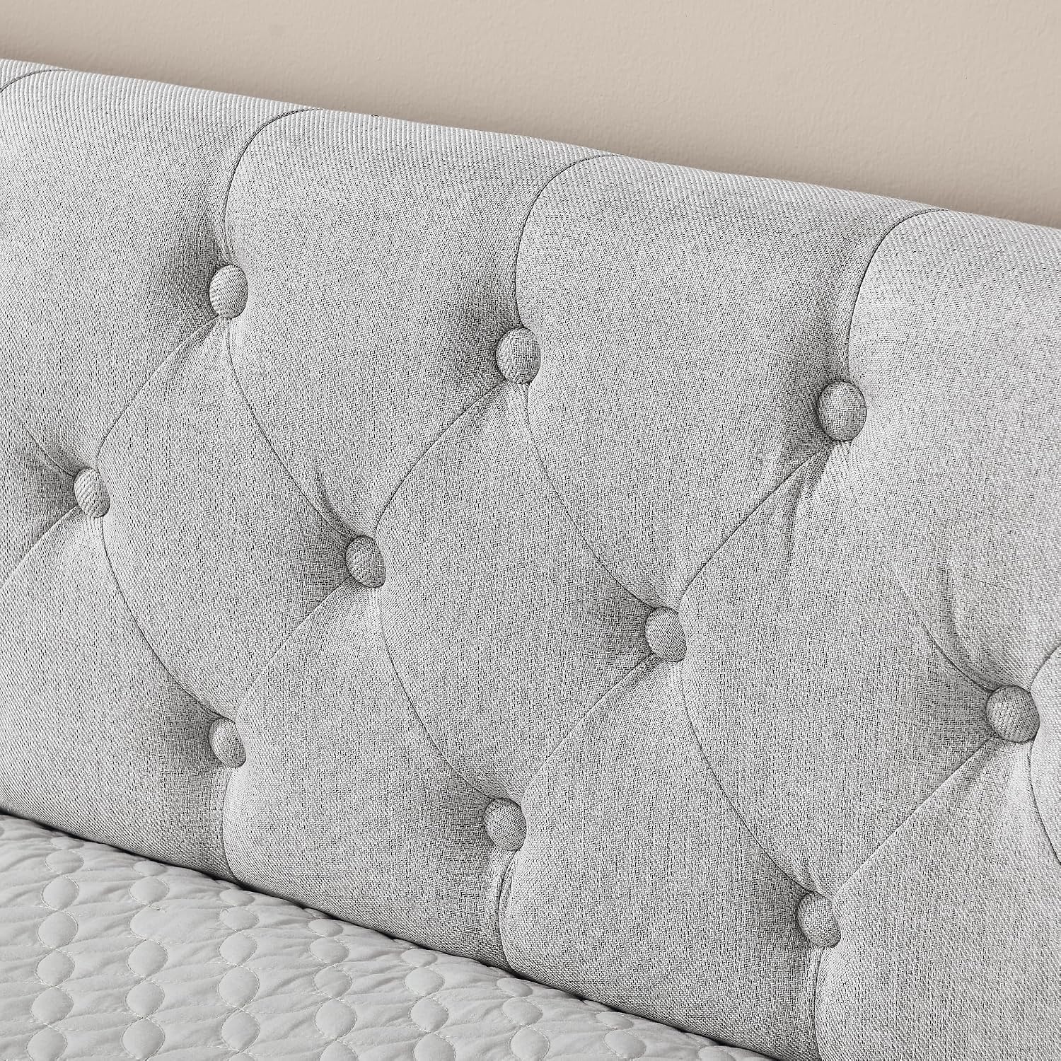 KEIKI Twin Size Upholstery Daybed with Trundle and 2 Drawers, Twin to King Design Mid-Century Style Extendable Sofa Bed, Easy Assembly, No Box Spring Required, for Living Room, Beige